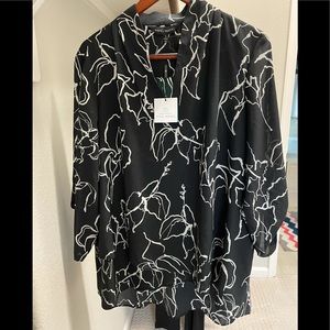 Ming Wang black and white blouse